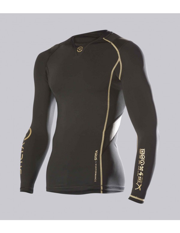 Bio Ceramic Long Sleeve X-Form Compression V-Neck (Au8x)