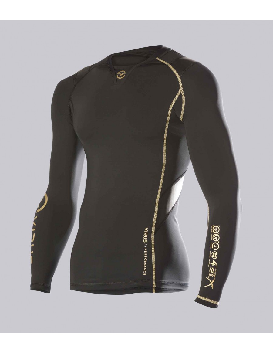 Bio Ceramic Long Sleeve X-Form Compression V-Neck (Au8x)